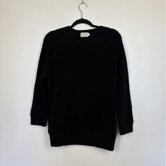 Honorine Textured Waffle Knit Style Cashmere Crewneck Sweater Large - Picture 1 of 5